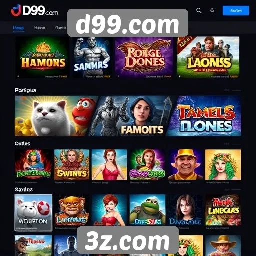 Opções de jogos disponíveis no d99.com